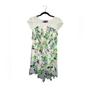 White SOM SOM Floral Fit-and-Flare Dress Butterflies 🦋 dress L